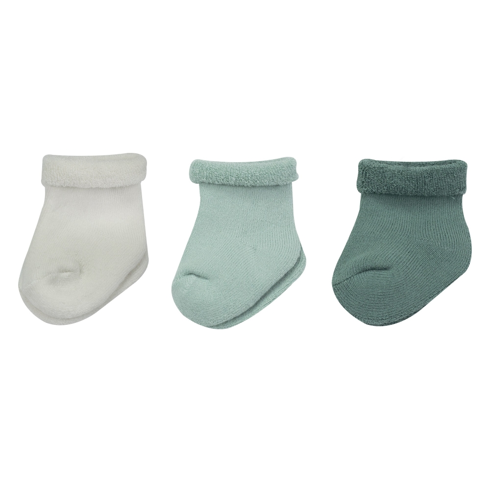 Lot de 3 paires de chaussettes côtelées - Blanche/bleu/rouge/vert