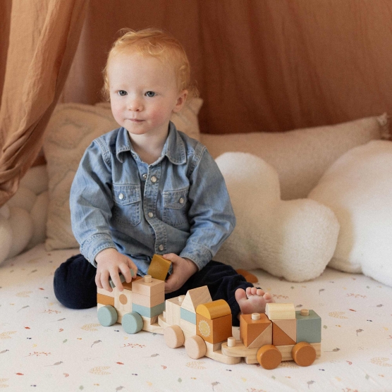 Train en bois pour bébé jouet