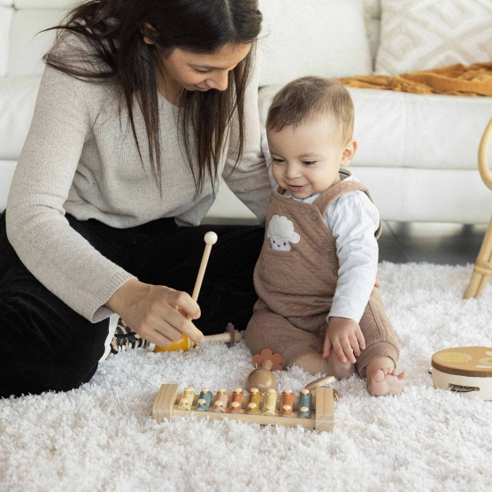 coffret musical bébé en bois