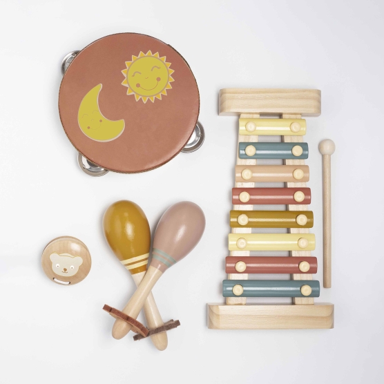 coffret musical bébé en bois