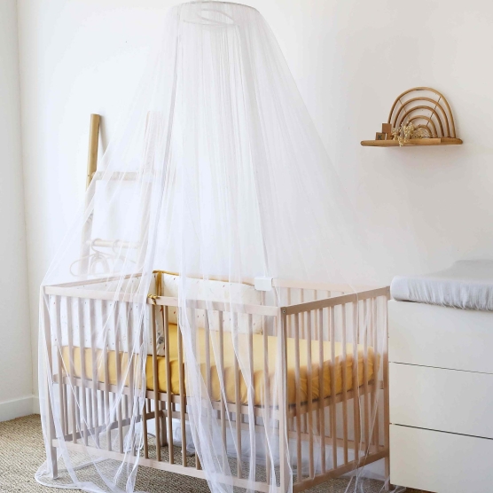 Lit à baldaquin pour bébé en coton - Moustiquaire pour chambre à coucher -  Hauteur: 250cm - Circonférence du