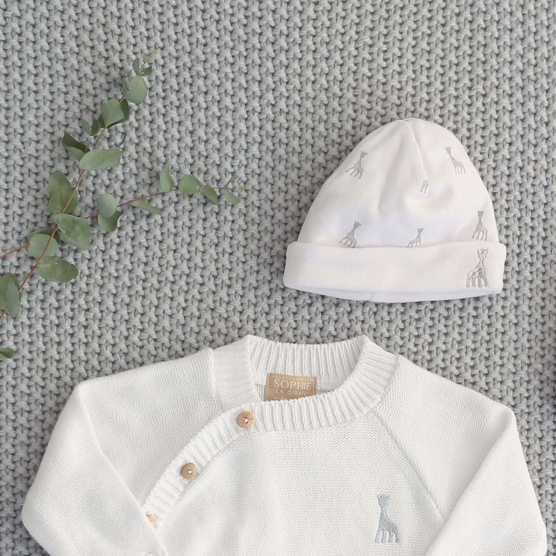 Ensemble bonnet ,chaussettes ,moufles (0-12 mois) 3 Pièces - KILINC BEBE  TRIKO COULEUR Blanc