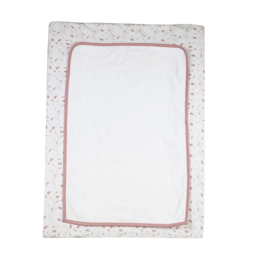 Plan à langer avec matelas rose (pour lits 60 x 120 cm et 70 x 140 cm)