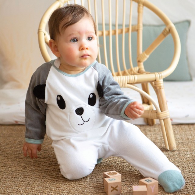 Pyjama bébé en velours Bulle